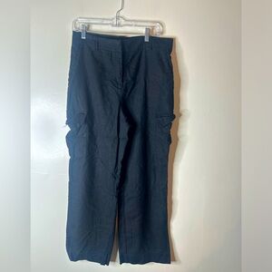 House of Harlow 1960 Cargo Pants Women’s Size 12 High Rise Linen Viscose Blend